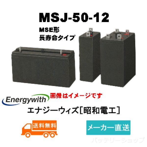 画像1: 【エナジーウィズ】MSJ-50-12（昭和電工・日立化成・新神戸）12V 50Ah (1)